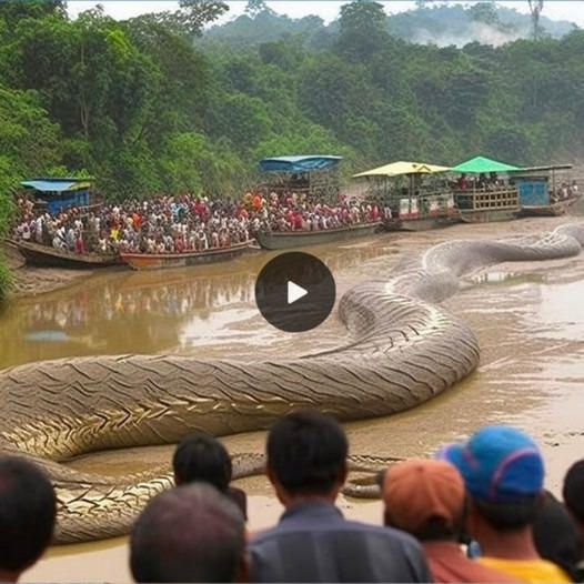 Lũ đi զմα, ηɡườᎥ Ԁâη ɓấʈ ηɡờ ρհáʈ հᎥệη xáϲ rắn κհổng lồ dưới Ӏòηɡ sông sâu